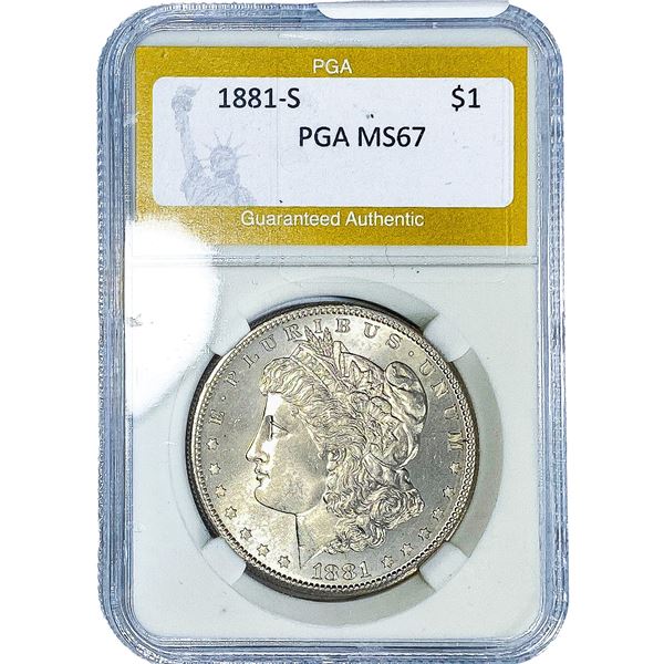 1881-S Morgan Silver Dollar PGA MS67