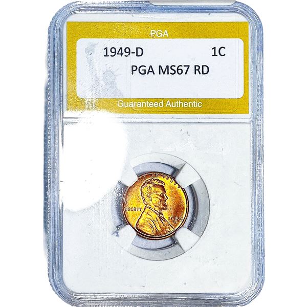 1949-D Wheat Cent PGA MS67 RD
