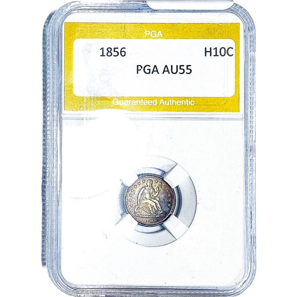 1856 Seated Liberty Half Dime PGA AU55