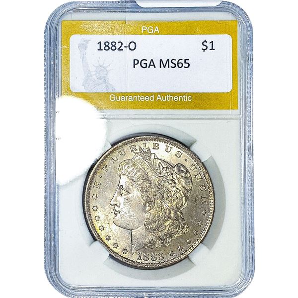 1882-O Morgan Silver Dollar PGA MS65