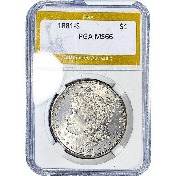 1881-S Morgan Silver Dollar PGA MS66