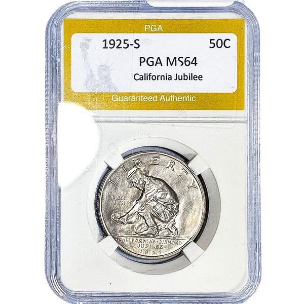 1925-S Jubilee Half Dollar PGA MS64