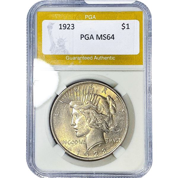 1923 Silver Peace Dollar PGA MS64