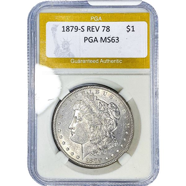 1879-S REV 78 Morgan Silver Dollar PGA MS63