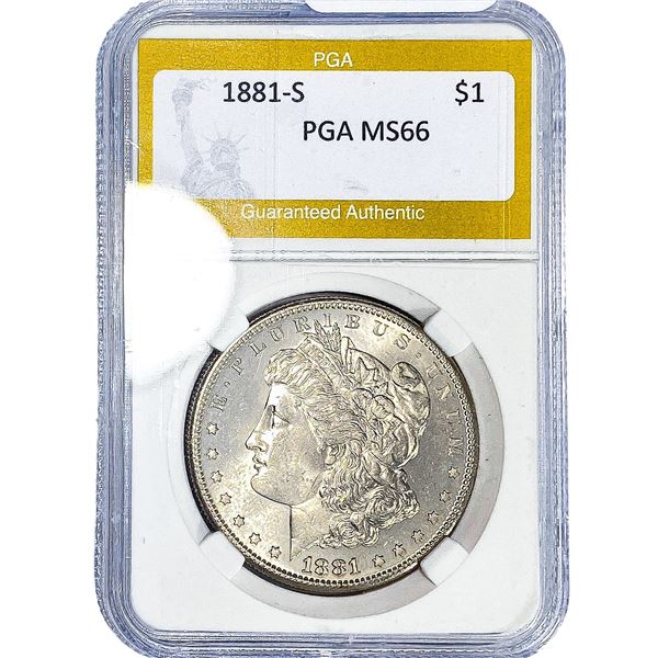 1881-S Morgan Silver Dollar PGA MS66