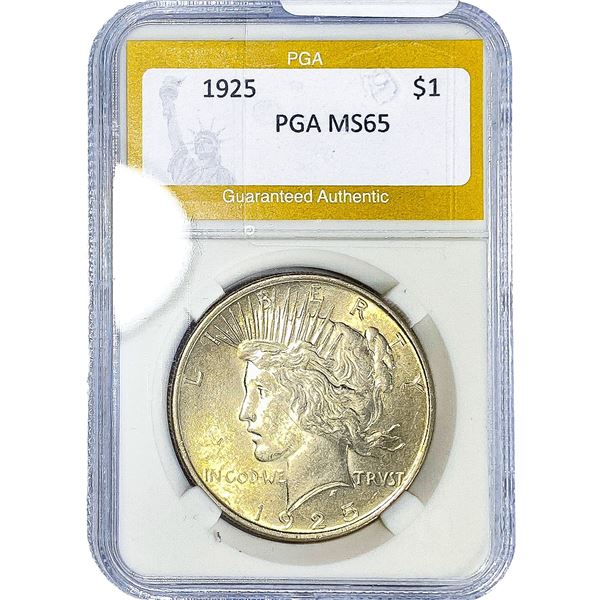 1925 Silver Peace Dollar PGA MS65