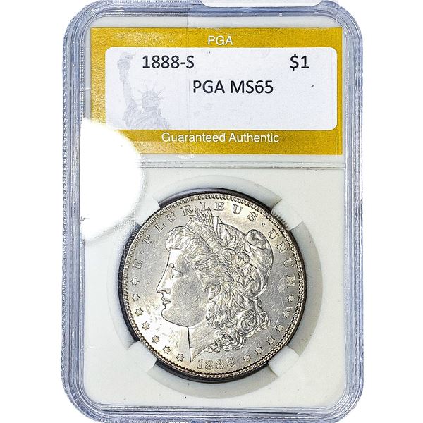 1888-S Morgan Silver Dollar PGA MS65