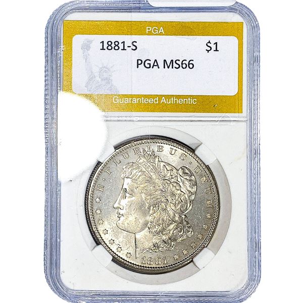 1881-S Morgan Silver Dollar PGA MS66
