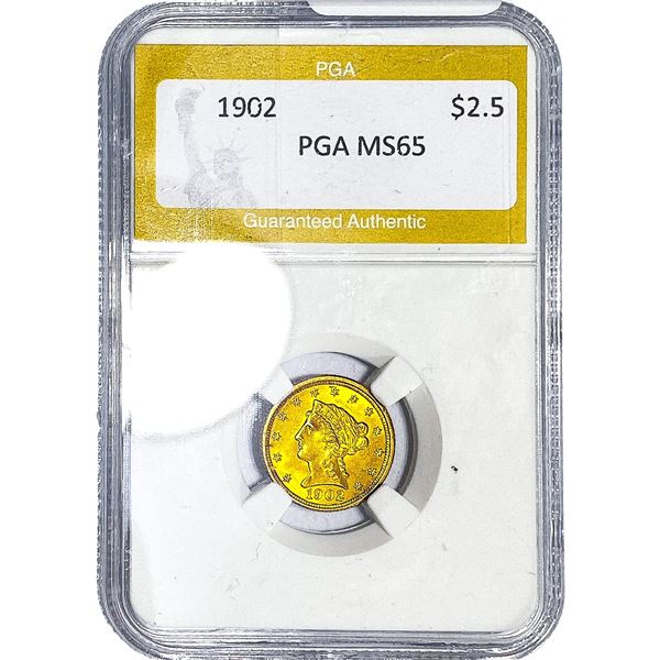 1902 $2.50 Gold Quarter Eagle PGA MS65