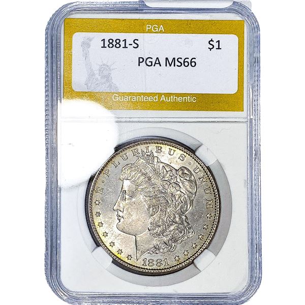 1881-S Morgan Silver Dollar PGA MS66