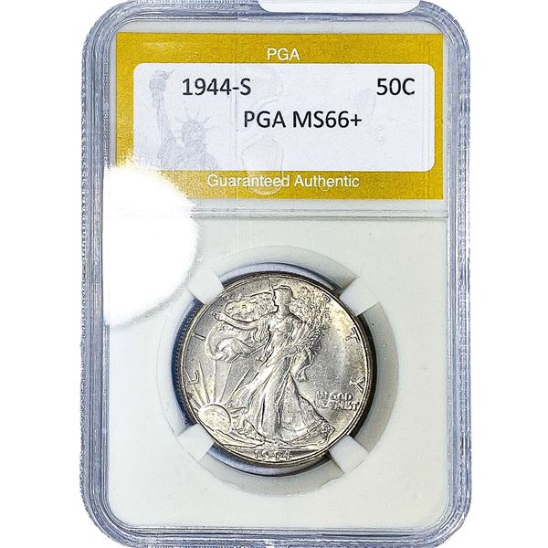 1944-S Walking Liberty Half Dollar PGA MS66+