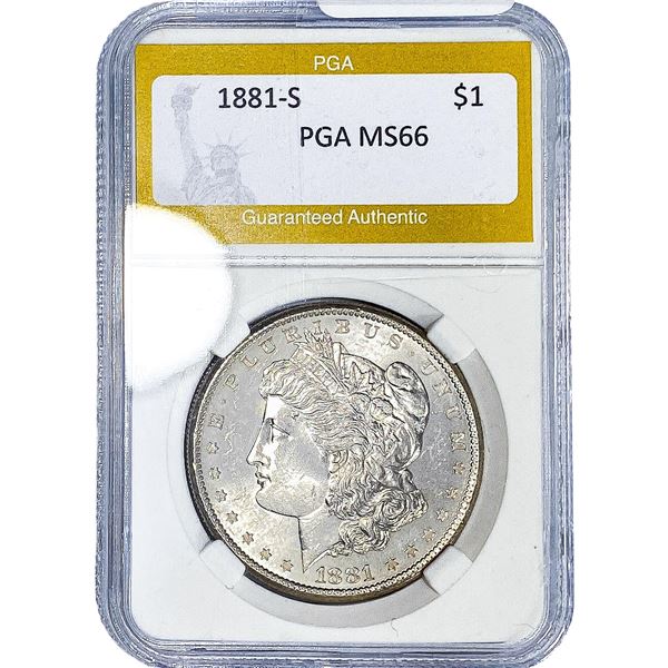 1881-S Morgan Silver Dollar PGA MS66