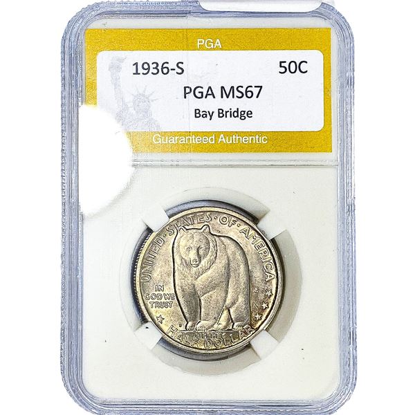 1936-S Bay Bridge Half Dollar PGA MS67