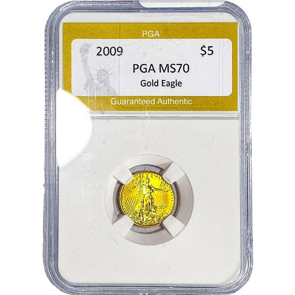 2009 1/10oz $5 Gold Eagle PGA MS70