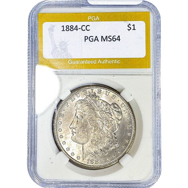 1884-CC Morgan Silver Dollar PGA MS64