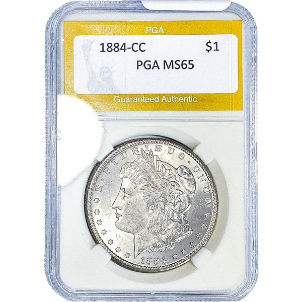 1884-CC Morgan Silver Dollar PGA MS65