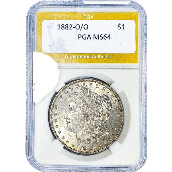 1882-O/O Morgan Silver Dollar PGA MS64