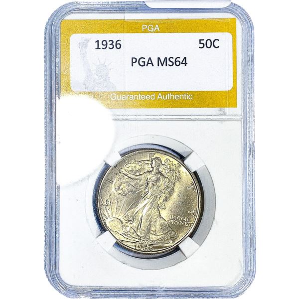 1936 Walking Liberty Half Dollar PGA MS64