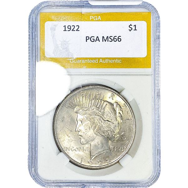 1922 Silver Peace Dollar PGA MS66