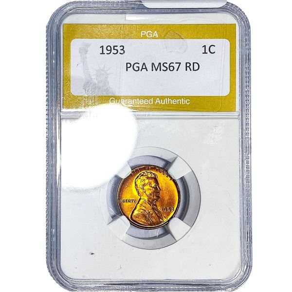 1953 Wheat Cent PGA MS67 RD