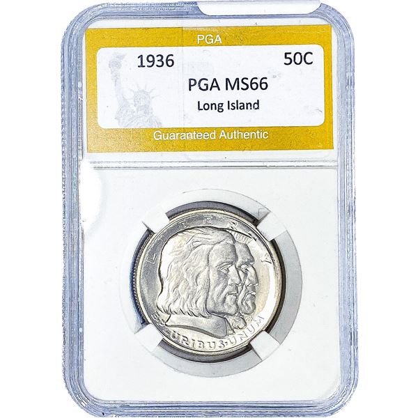 1936 Long Island Half Dollar PGA MS66