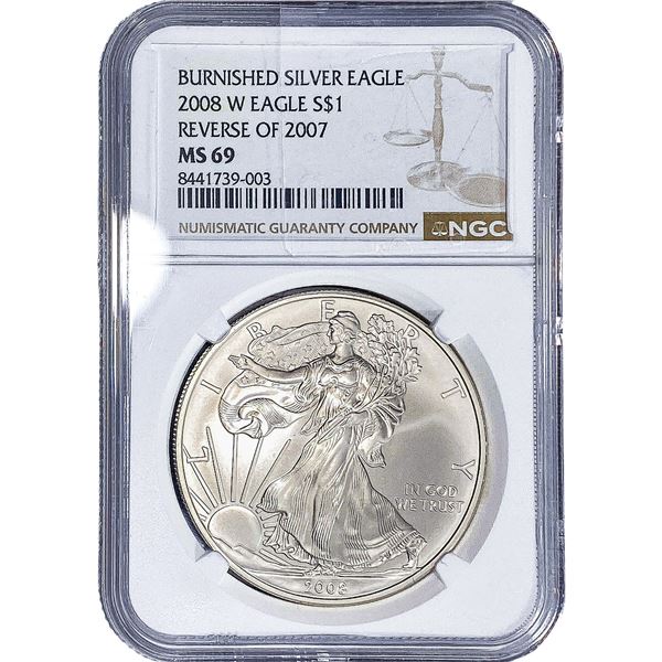 2008-W Silver Eagle NGC MS69