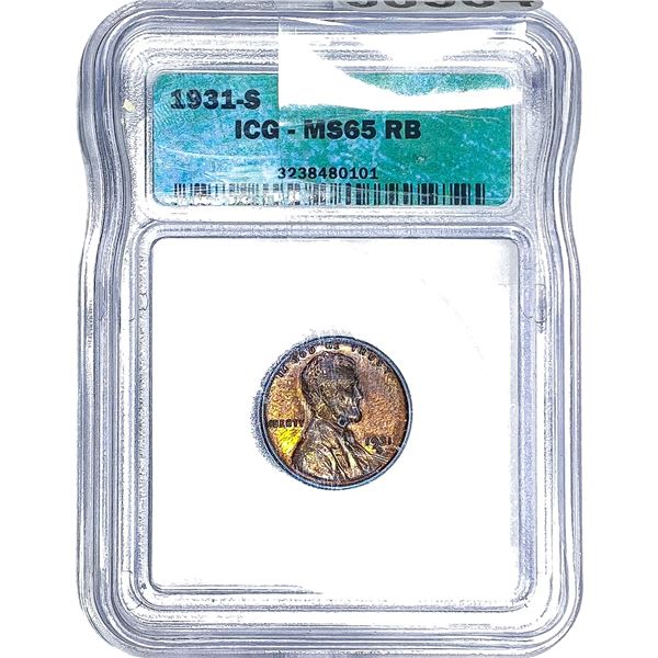 1931-S Wheat Cent ICG MS65 RB