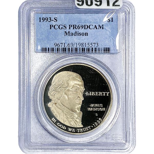 1993-S $1 Madison PCGS PR69 DCAM