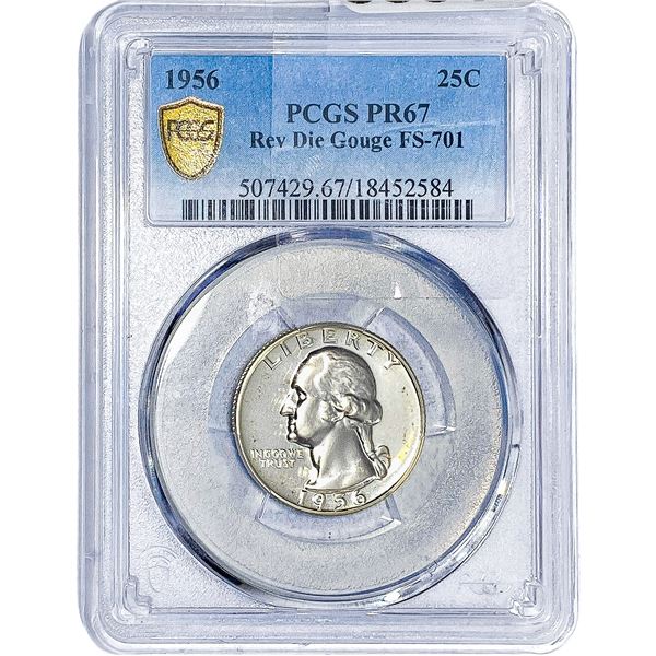 1956 Washington Silver Quarter PCGS PR67