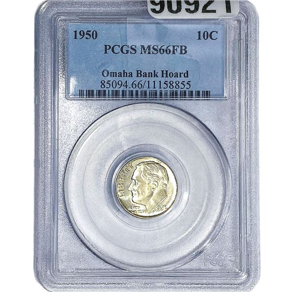 1950 Roosevelt Dime PCGS MS66 FB