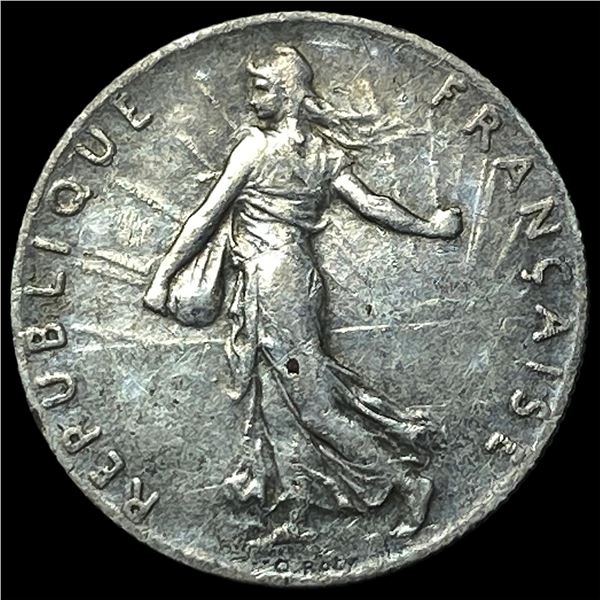 1918 France Silver 50 Centimes