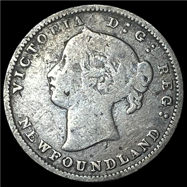 1881 Newfoundland Silver 5 Cents
