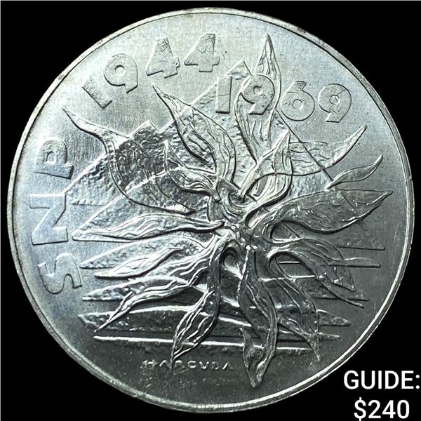 1969 Czechoslovakia Silver 25 Korun