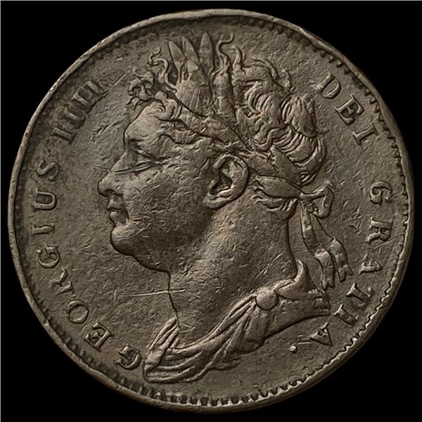 1821 Great Britain Copper 1 Farthing