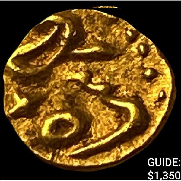 1748-1754 Mughal Ahmad Shah Bahadur Gold 1/2 Fanam