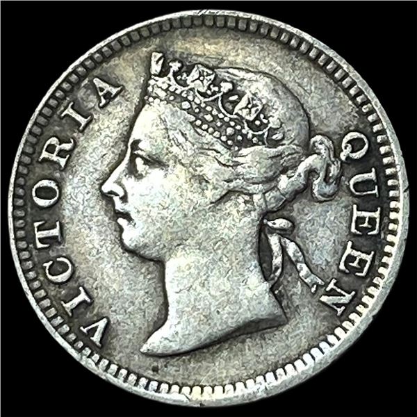 1901 Hong Kong SIlver 5 Cents
