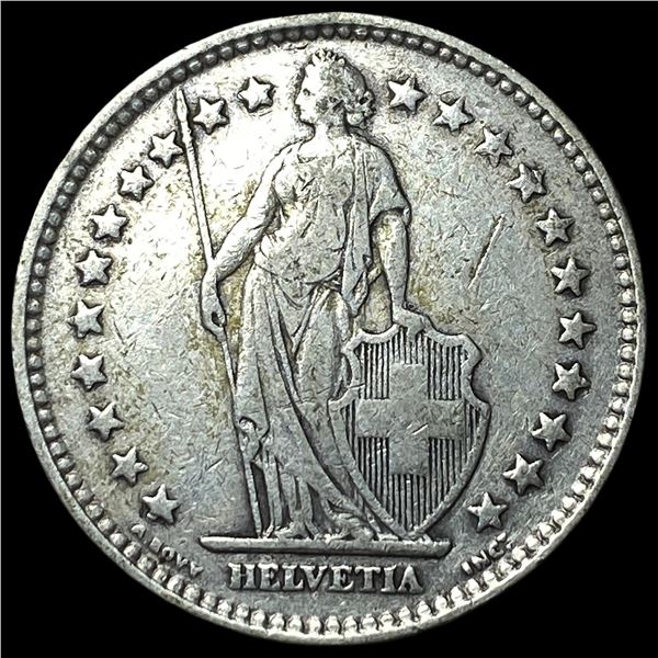 1920 Switzerland Silver 2 Franc
