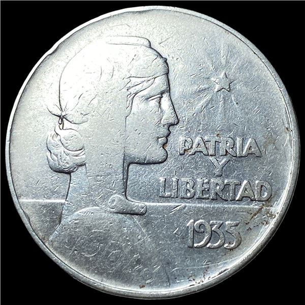 1935 Cuba Silver 1 Peso