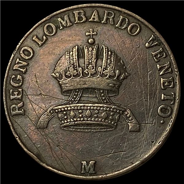1822M Italy Lomabrdy-Venetia Copper 3 Centesimi