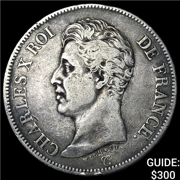 1825A France Silver 5 Francs