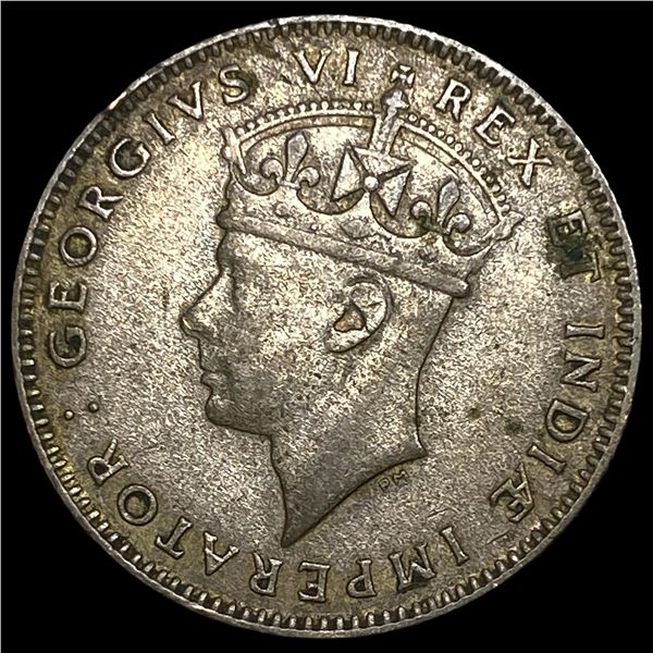 1942 H South Africa Silver 50 Cents KM 27