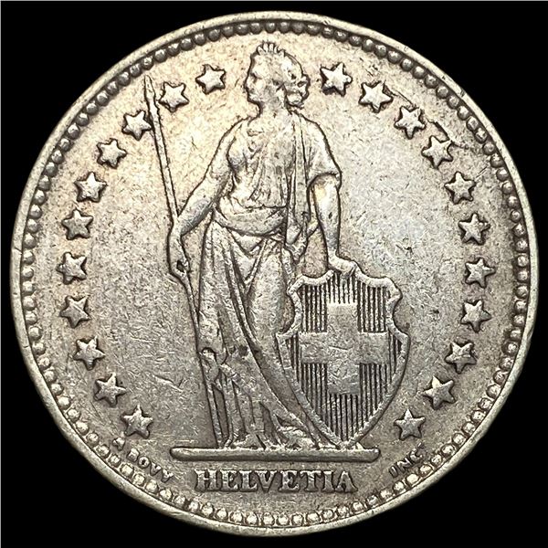 1920 Switzerland Silver 2 Franc