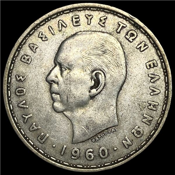 1960 Greece Silver 20 Drachmai