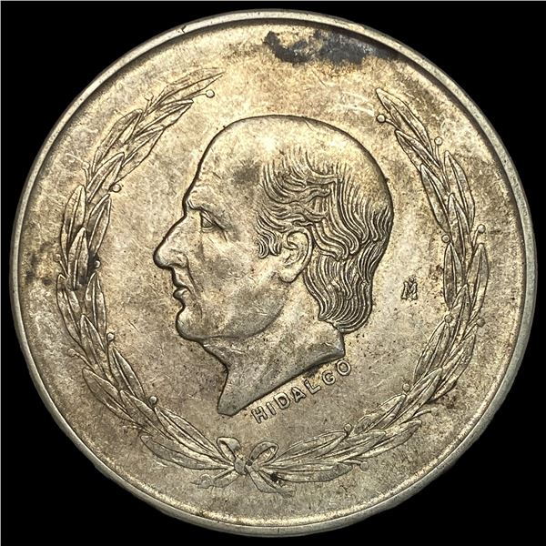 1952Mo Mexico Silver 5 Pesos