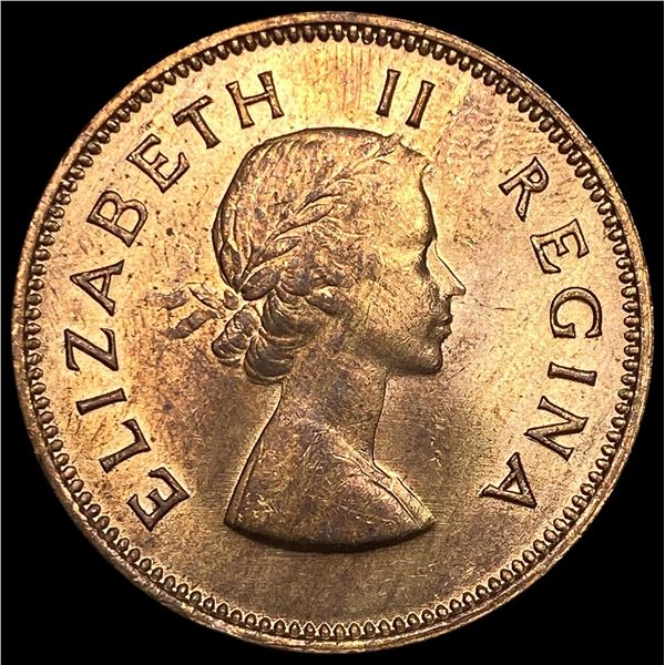 1957 South Africa Bronze 1/2 Penny