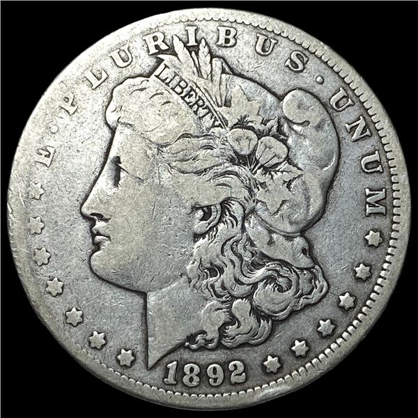 1892-CC Silver Morgan Dollar LIGHTLY  CIRCULATED