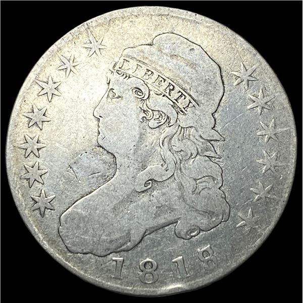 1818 Capped Bust Half Dollar NICELY  CIRCULATED