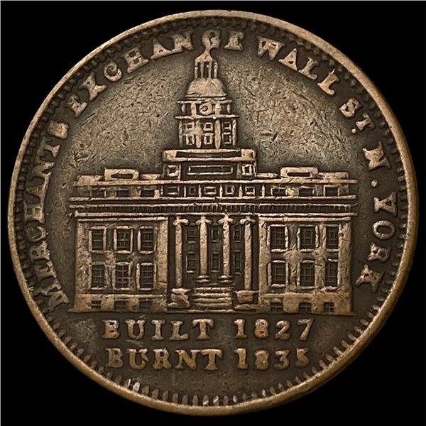 Hard Times Token 1837 "Not One Cent" variety.  NEARLY UNCIRCULATED