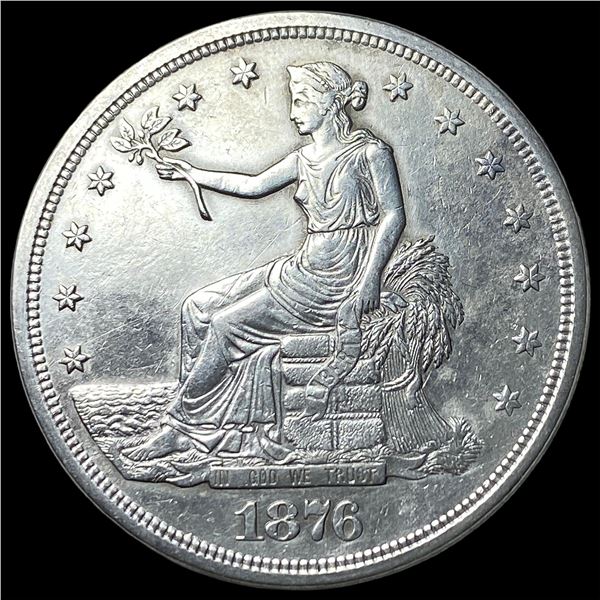 1876-S Silver Trade Dollar NEARLY  UNCIRCULATED