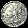 Image 1 : 1887 Nickel Three-Cent Piece CLOSELY  UNCIRCULATED